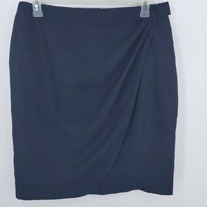 Worthington Black Professional Ruched Skirt Zipper Back Size Women's 16T